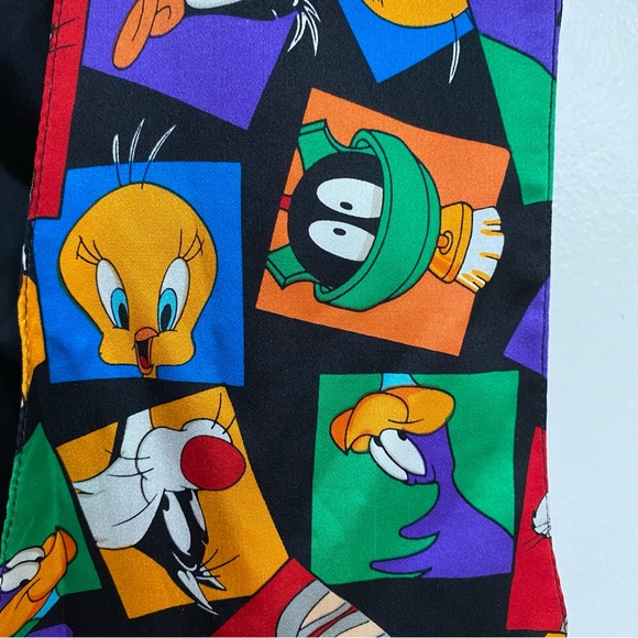 Vintage 1994 Looney Tunes Silk Waistcoat Vest - Picture 2 of 10